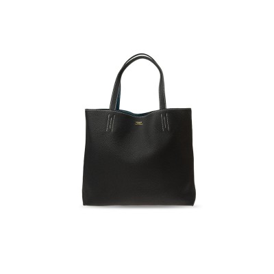 HERMÈS MASTER DOUBLE SENS BAG, REVERSIBLE TOTE BAG DUCK BLUE BLACK (36*32*12cm)